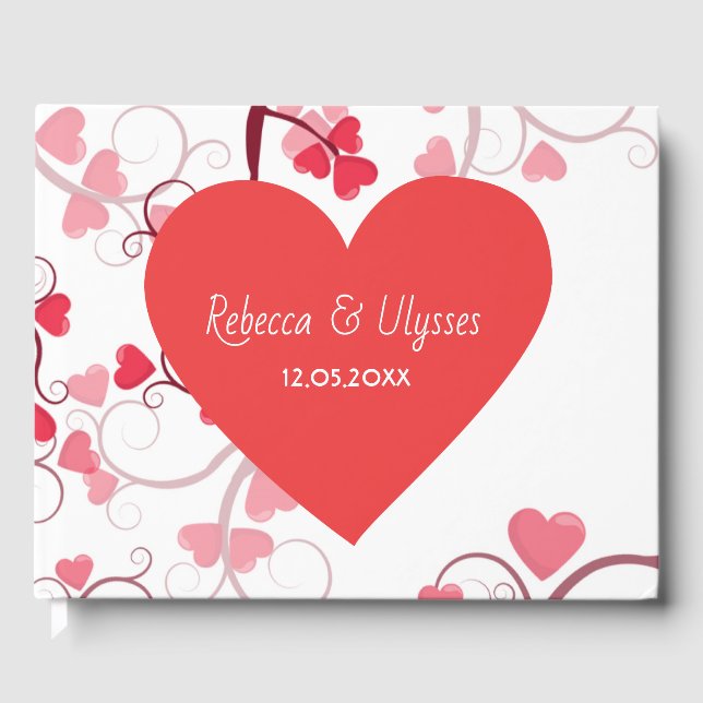 Hübsch Hearts Wedding Gästebuch (Vorderseite)