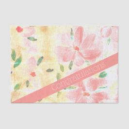 Hübsch Herzlichen Glückwunsch Coral Seidenpapier