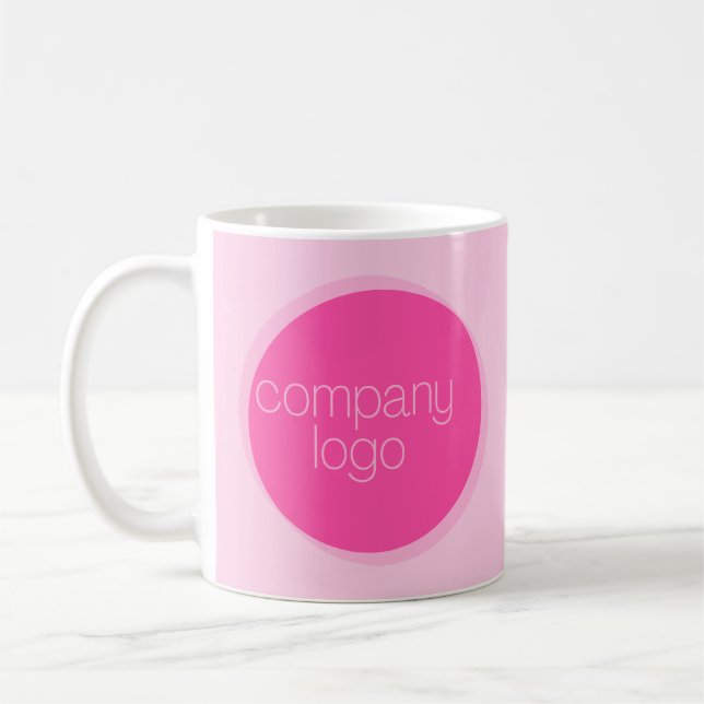 HÜBSCH HOT PINK COMPANY LOGO TEMPLATE CUSTOM KAFFEETASSE (Links)