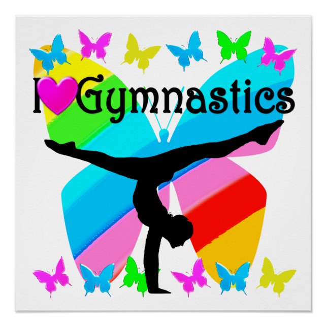 HÜBSCH I LIEBE GYMNASTICS-DESIGN POSTER (Vorderseite)