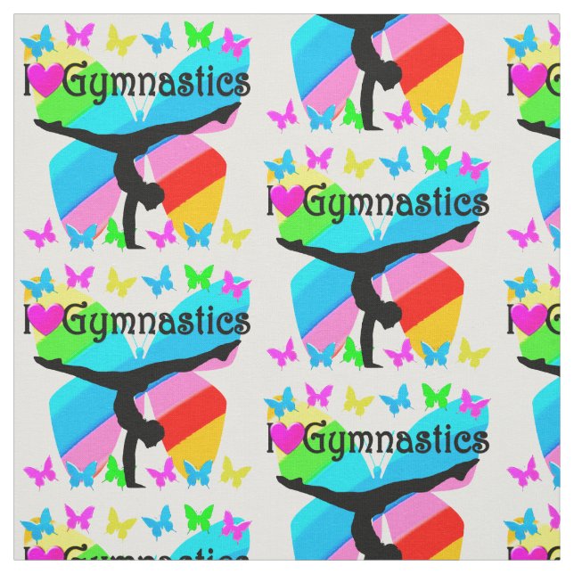 HÜBSCH I LIEBE GYMNASTICS-DESIGN STOFF (Muster)