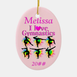 HÜBSCH I LIEBE GYMNASTICS ORNANATIONAL KERAMIKORNAMENT