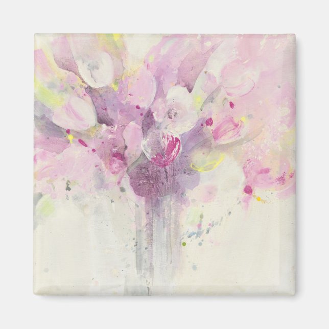 Hübsch im Frühjahr | Soft Pink Bouquet Magnet (Vorne)