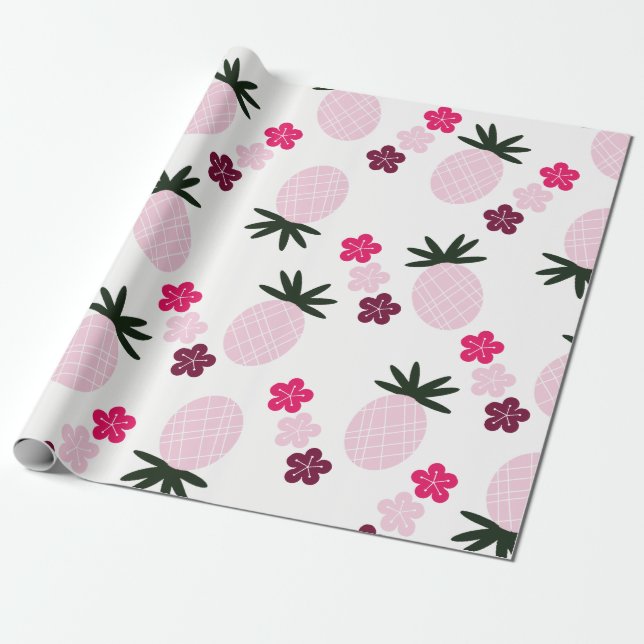 Hübsch im Rosa-Aloha Verpackungs-Papier Geschenkpapier (Ungerollt)