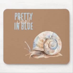 Hübsch in Blau Schnecke Mousepad