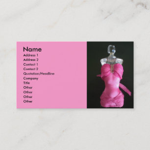 Hübsch in der rosa Kleiderparfümflasche Visitenkarte