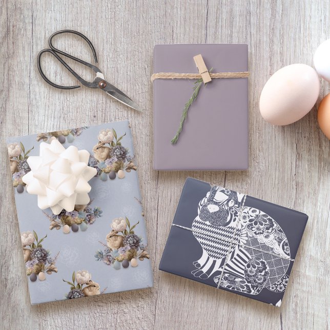 Hübsch in Lila Ostergruben Geschenkpapier Set (Von Creator hochgeladen)