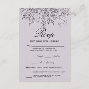 Hübsch in Lila RSVP Karte