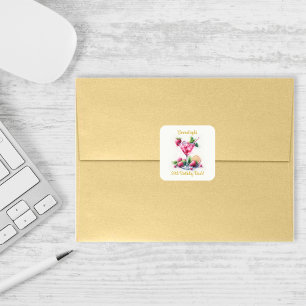 Hübsch in Pink 30. Geburtstagsfeier Quadratischer Aufkleber