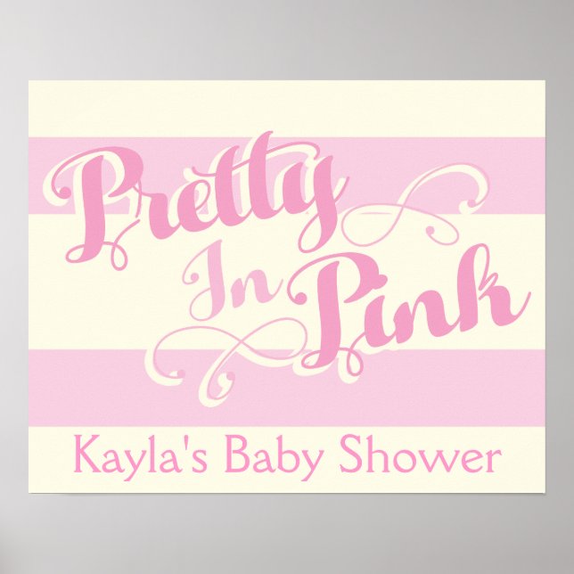 Hübsch in Pink Baby Dusche, Poster (Vorne)