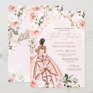 Hübsch in Pink Blush Rose 16 . Geburtstag Geburtst Einladung