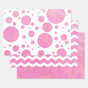 Hübsch in PInk Color Coordinated Geschenkpapier Set