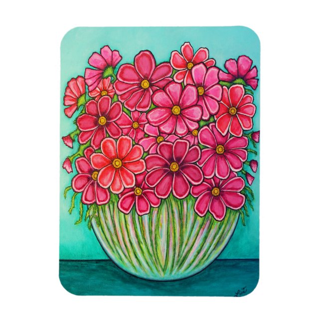Hübsch in Pink Cosmos Magnet von Lisa Lorenz (Vertikal)