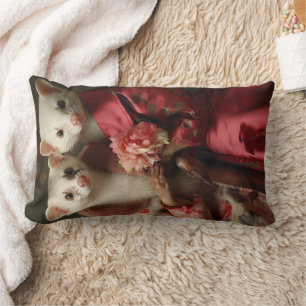 Hübsch in Pink Ferrets Lendenkissen