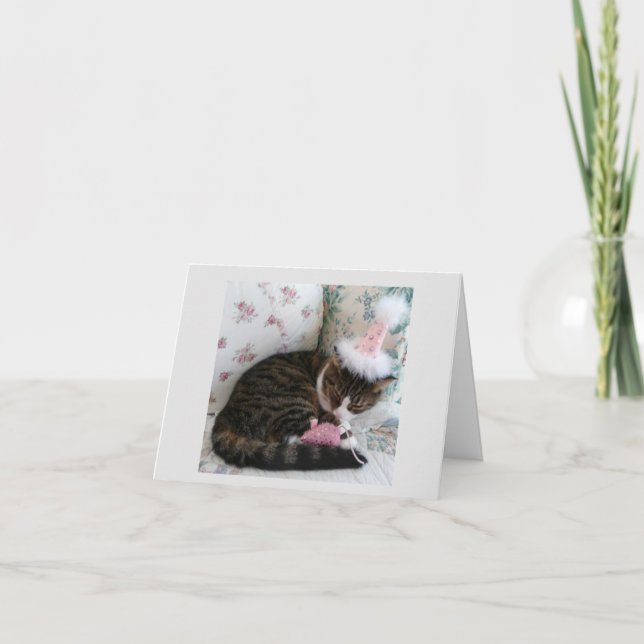 Hübsch in Pink Kitty Birthday Card Einladung (Vorderseite)