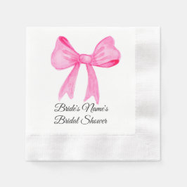 Hübsch in Pink Pink Bow Bridal Dusche Einladung Serviette