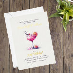 Hübsch in Pink Theme Cocktail Geburtstag Folieneinladung<br><div class="desc">Lassen Sie sich ein Gläschen höher und feiern Sie stilvoll mit unserem Hübschen in Pink Cocktail Geburtstag Einladung! Tanzmusik in zauberhaften Farbtönen, die über die Lobby hinwegtanzen und das Wesen einer schicken Soirée einfangen. Stellen Sie sich einen erfrischenden rosa Cocktail vor, der mit lebhaften Orangenscheiben und glitzerndem Eis in einem...</div>