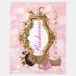 Hübsch in rosa afrikanische Prinzessin Pink & Gold Fleecedecke