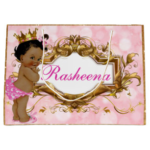 Hübsch in rosa afrikanische Prinzessin Pink & Gold Große Geschenktüte