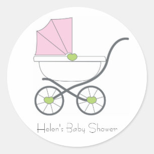 Hübsch in rosa Babydusche Gefallen Aufkleber