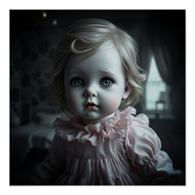 Hübsch in Rosa, blonde haarige Puppe (Miss Januar) Poster (Vorderseite)