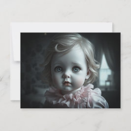 Hübsch in Rosa, blonde Hair Doll Postkarte