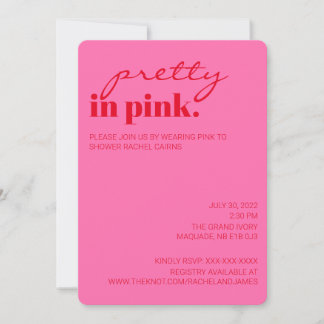 Hübsch in rosa Brautparty Einladung