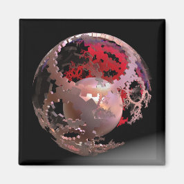 Hübsch in rosa Cogs Magnet