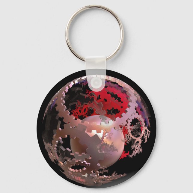 Hübsch in rosa Cogs Schlüsselanhänger (Vorderseite)