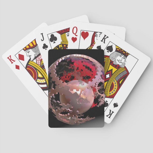 Hübsch in rosa Cogs Spielkarten (Rückseite)