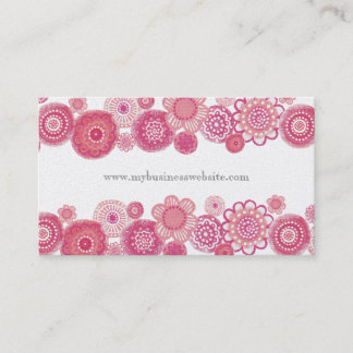 Hübsch in rosa, floralfarbene Pearl Custom Busines Visitenkarte
