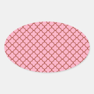 Hübsch in rosa Geschenke Mädchen Ovaler Aufkleber