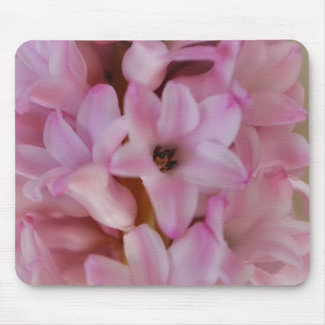 Hübsch in rosa Hyacinth Blume Maus Pad Mousepad (Vorne)