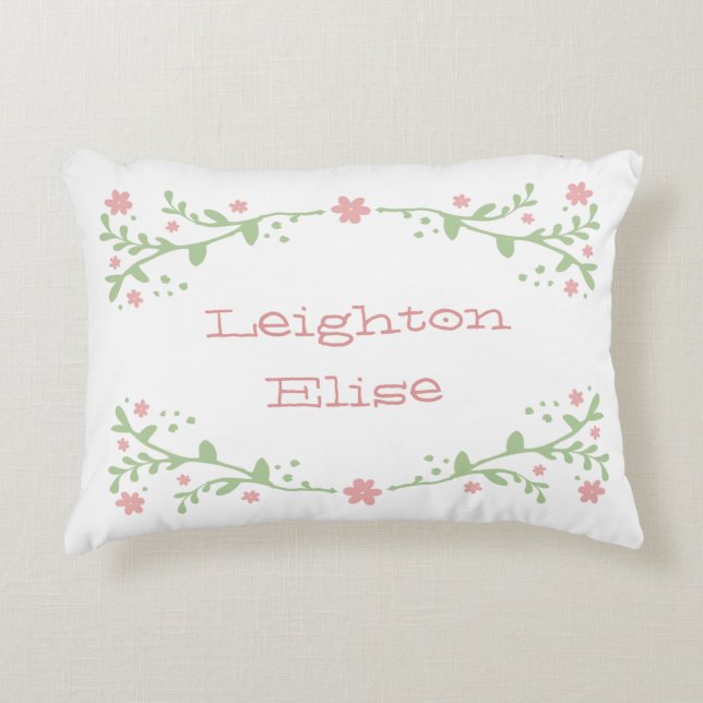 Hübsch in Rosa Namenskissen Dekokissen (Vorderseite)