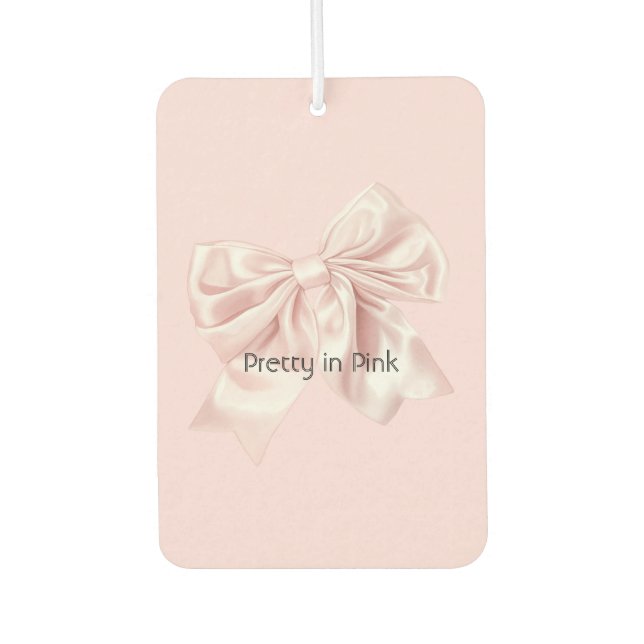 Hübsch in Rosa Schleife Autolufterfrischer (Vorderseite)