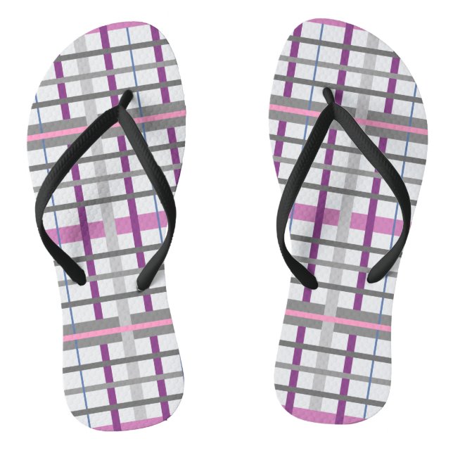 Hübsch in Rosa und Grau Flip Flops (Fußbett)