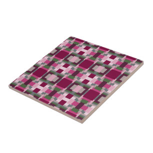 Hübsch in Rosa und Grün Farbbblock Fliese