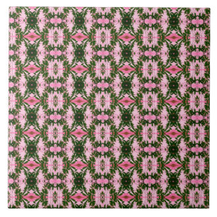 Hübsch in Rosa und Grün Fliese