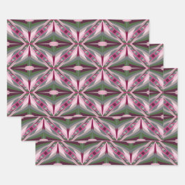 Hübsch in rosa und grün gestrichenen Farbblöcken Geschenkpapier Set