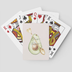 Hübsch in Rosafarbenem Avocado-Herzlöffel Spielkarten