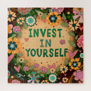 Hübsch investieren Sie in Ihren Spaß Gelbe Blüte Puzzle