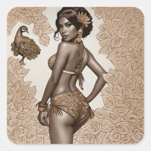 Hübsch ist wie Hübsch Quadratischer Aufkleber