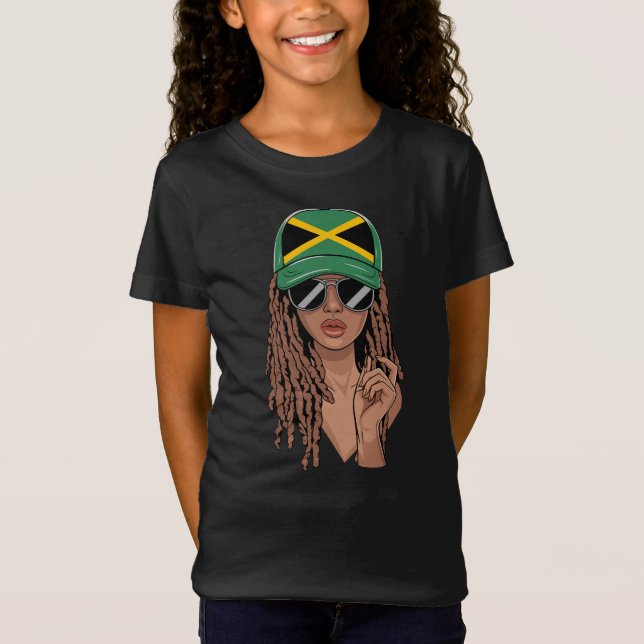 Hübsch Jamaikaner und Loc'd Up! Proud Jamaican Hai T-Shirt (Vorderseite)