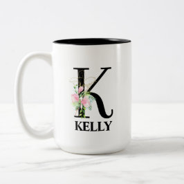 Hübsch K Mit Monogramm Initial Alphabet Zweifarbige Tasse