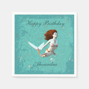 Hübsch Koi Mermaid schwimmen unter Wasser Serviette