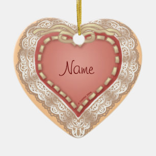 Hübsch Lacy Heart Ornament
