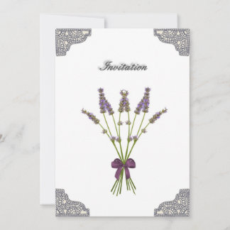 Hübsch Lavender Lace Geburtstagseinladungen Einladung