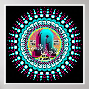 Hübsch Lights NYE Poster Las Vegas 2015