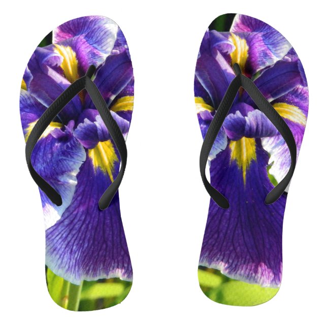 Hübsch Lila Iris Flip Flops (Fußbett)