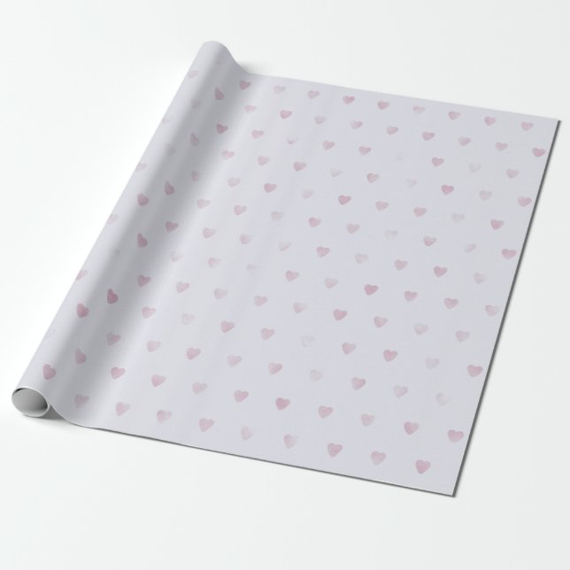 Hübsch Lilac Hearts Geschenkpapier (Ungerollt)